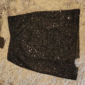 Black Sequin Skirt Armani Exchange
